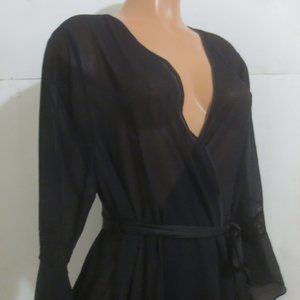 ⭐For Bundles Only⭐ Cinema Etoile Sheer Robe Ruffle Black M